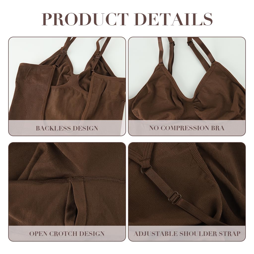 PALAY Backless Shapewear Bodysuit for Women with Tummy Control and Seamless Nylon Fabric