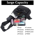 PALAY Unisex Travel Shoulder Bag for Work and Hiking featuring Multi Layer Design and 17x11x30cm Spacious Storage | Waterproof Nylon Crossbody
