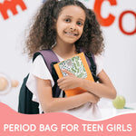 PALAY Sanitary Napkin Storage Bag Set for Hygiene and Travel with Secure Zipper | 2pcs 5.1 in Cotton Pouches