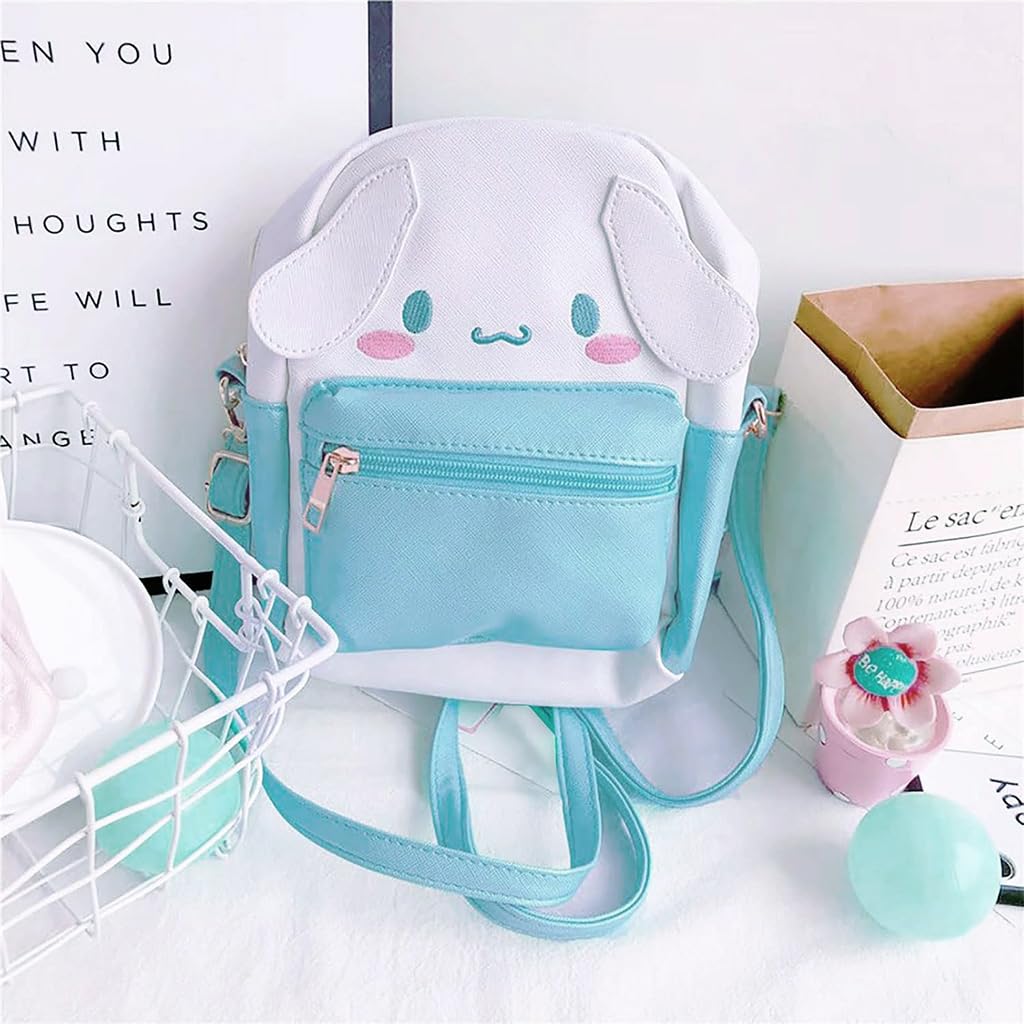 PALAY® Cute Backpack for Girls Kawaii Girls Backpack Small PU Backpack Cute Sanrio Cinnamoroll Crossbody Bag with Handle Birthday Gift Christmas Gift for Girls, 23x24x12cm