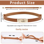 PALAY® 2Pcs Waist Belt for Women Waist Band Slim Belt PU Leather Dress Chain Stylish Fashion Wardrobe Accessories for Blazer,Suit,Dress Gown (63-105cm)