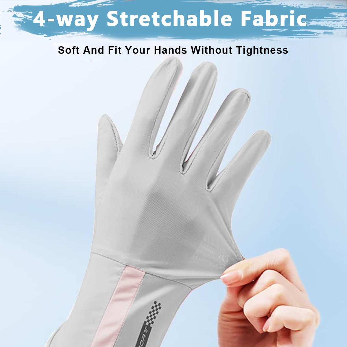 PALAY Women’s Bike Riding Gloves for Outdoor Cycling with UPF 50+ Sun Protection | Grey and Multicolor Silk Fabric