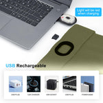 PALAY Beanie Cap for Night Running with USB Rechargeable LED Lamp and Soft Fleece Knit | Green