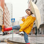 PALAY Umbrella for Rain with 10 Dual Ribs and Auto Open Close | Compact Khaki 3PCS