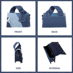 PALAY Crossbody Bags for Women with Patchwork Denim and Top Handle | Casual Shoulder Purse