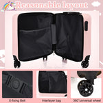 PALAY Kids Carry On Luggage for Travel with Coded Lock and 4 Spinner Wheels | 20 Inch ABS+PC Hardshell Case