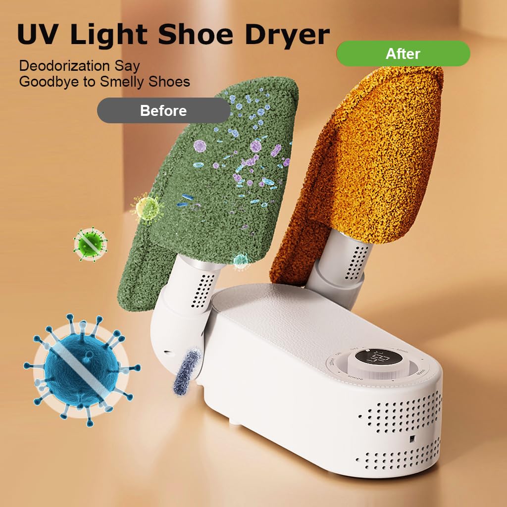 PALAY Electric Shoe Dryer for Boots and Gloves with 48°C Heat and 4 Timer Control | Folding Design