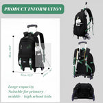 PALAY School Bag Trolley Rolling Backpack for Kids featuring 6 Wheels and Detachable Stand | Ideal for Elementary and Middle School
