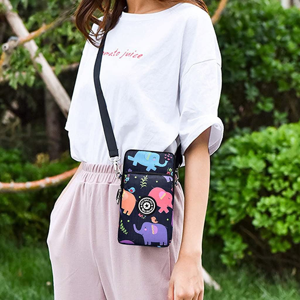 PALAY Women Sling Bag for Daily Use featuring 3 Zipper Pouches and Detachable Strap Blue