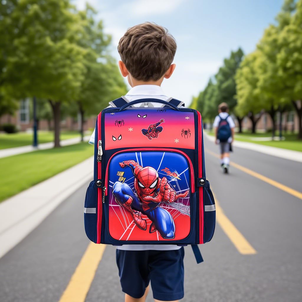 PALAY Kids School Backpack for Boys with 3D Back Support and Polyester Water Resistance
