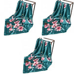 PALAY Head Scarf for Women featuring Satin Silk‑feel Polyester Fabric 35in Square 3PCS Set