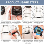 PALAY No Tie Wire Shoelaces for Sneakers with 1.2m Length and Adjustable Knob | Slim Black TPU