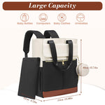 PALAY Diaper Bag Backpack for Travel with Changing Pad and Multi Pockets | Black Large Capacity