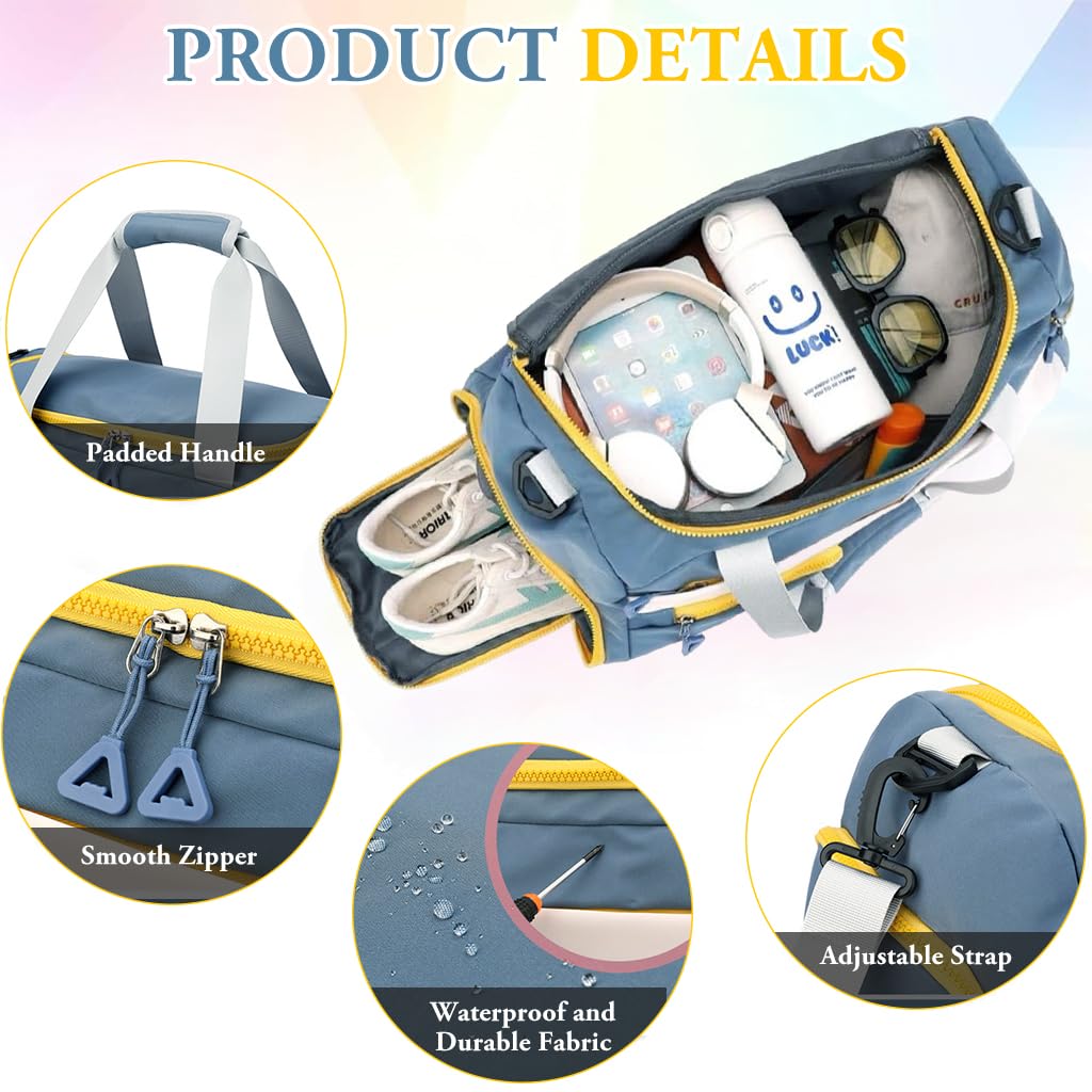 PALAY Gym Bag for Travel and Sports with 50×27×23 cm Capacity & Wet Pocket | Shoe Compartment