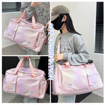 PALAY® Gym Bag Women Fashion Duffle Bag with with Shoe Compartment Multifunctional Shoulder Bag with Removable Shoulder Strap Travel Day Pack Crossbody Bag for Gym, Travel