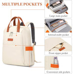 PALAY® Laptop Backpack for Women Fashion Casual Backpack 15.6 inches Laptop Backpack with Handle Double Layer Waterproof Oxford Cloth Travel Backpack Office Laptop Bag, 30x12x41cm