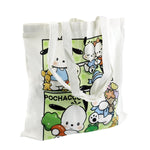 PALAY® Girls Tote Bag Girls Canvas Hand Bag Kawaii Sanrio Pochacco Canvas Book Bag Casual Shoulder Bag Hand Bag Tote Bag Gift for Girls, 45x35 cm