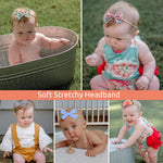 PALAY Baby Girl Headbands featuring Adorable Bow and Flower Designs | 10 Pack Nylon Set