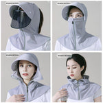 PALAY Cap for Women Summer with Detachable Face Cover and Lenses for Outdoor Sun Protection