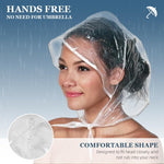 PALAY Women Rain Bonnet Set for Travel with Easy Tie-up Wide Brim and PE Waterproof Cover | 6pcs