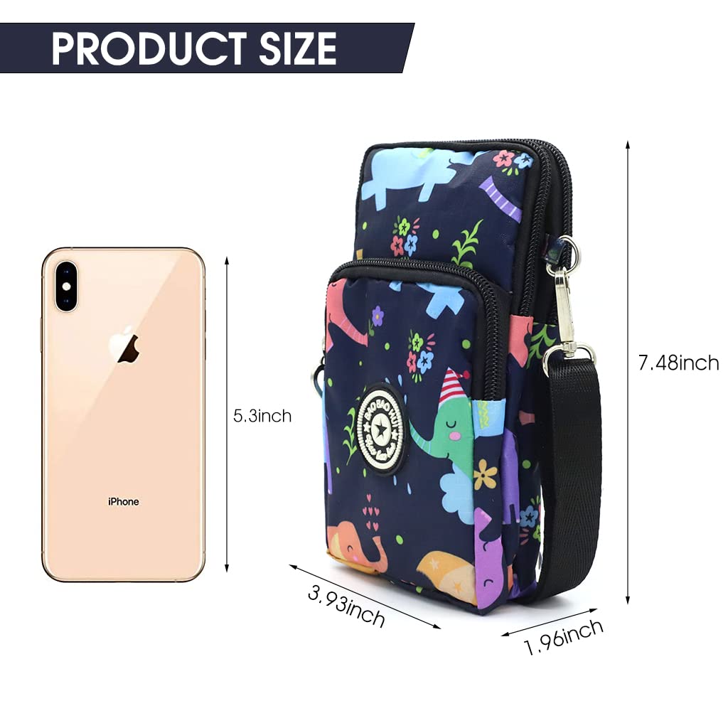 PALAY Women Sling Bag for Daily Use featuring 3 Zipper Pouches and Detachable Strap Blue