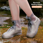 PALAY Silicone Shoe Covers for Rain with Double Breasted Snap Closure and TPE Sole | 2 PCS Size 4 5