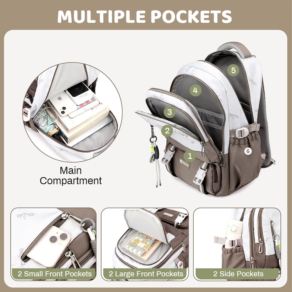 PALAY School Backpack for Girls featuring Multi Compartments and Padded Straps Fits 16 Inch Laptop