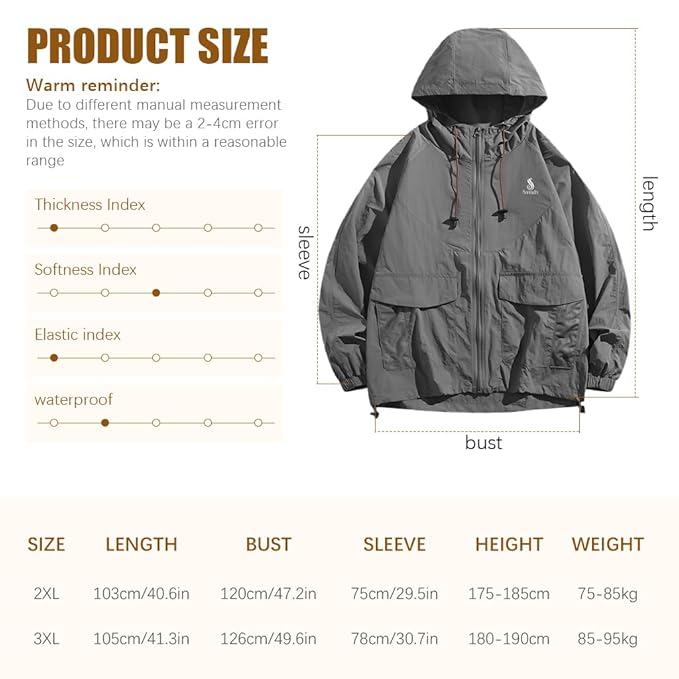 PALAY UPF 50+ Sun Protection Jacket for Men