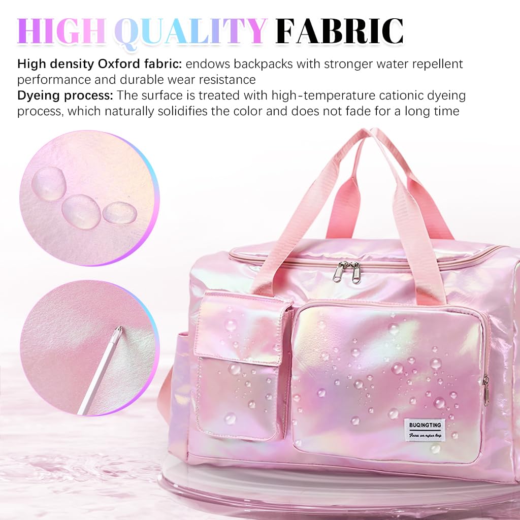 PALAY® Gym Bag Women Fashion Duffle Bag with with Shoe Compartment Multifunctional Shoulder Bag with Removable Shoulder Strap Travel Day Pack Crossbody Bag for Gym, Travel