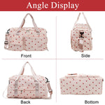 PALAY Women Duffle Bag for Travel and Gym featuring Shoe Compartment 48x24x27cm Corduroy Pink