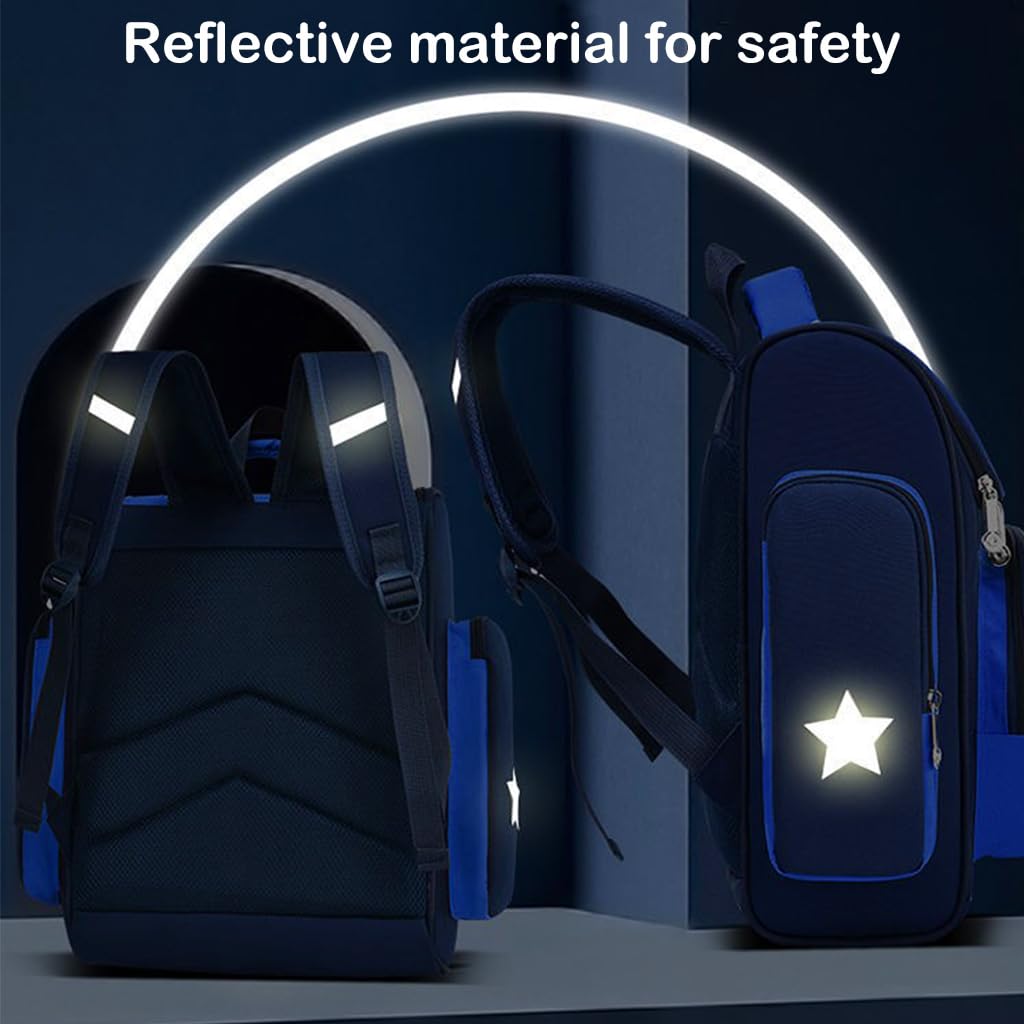 PALAY School Backpack for Boys with 32x19x42cm Capacity and Dual Zipper Design | Waterproof Red Bag for Kids 6–12