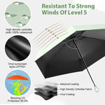 PALAY® Mini Sun Umbrella UPF 50+ Sun Protective Sun Umbrella with Black Liner 6 Strong Ribs Design Fashion Outdoor Folding Umbrella Travel Lightweight Umbrella