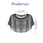 PALAY Lace Shrugs Shawl for Women featuring Sequin Chiffon Wrap & Tassel Design | Wedding Cover Up