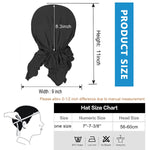 PALAY Head Scarf for Women featuring Pre Tied Elastic Design with Cotton Black 3 PCS | Comfortable Chemo Cap for Hair Loss