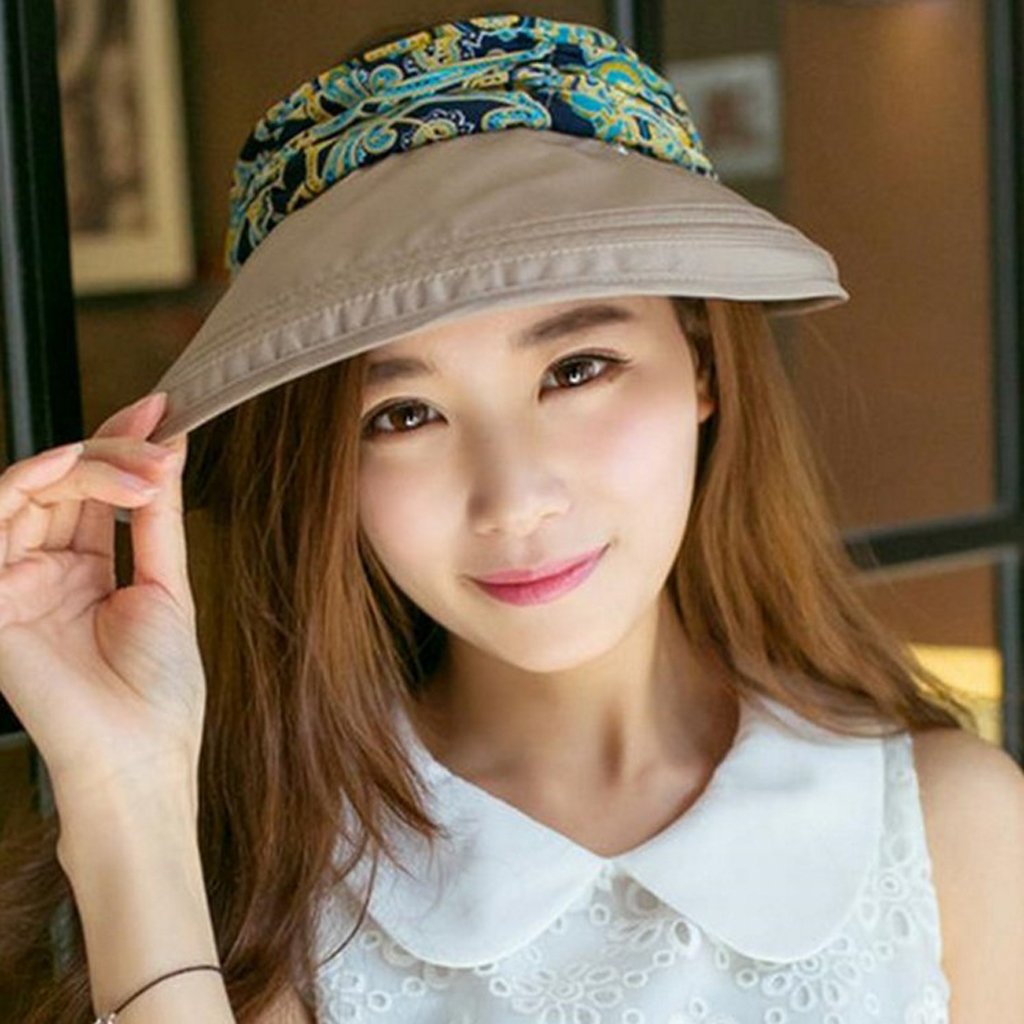PALAY Hats for Women with 14cm Wide Brim and Detachable Top for Summer Sun Protection | Canvas Fabric