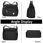 PALAY Womens Crossbody Bag with Multi Pocket Design and Adjustable Strap Black 25x21x10cm