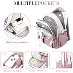 PALAY School Backpack for Girls with 13.3 in Laptop Compartment and Dual Handle | Oxford Patchwork Design