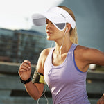 PALAY® Sun Golf Visor Hats for Women, Adjustable Retractable Brim Golf Cap Beach Hats for Women - White