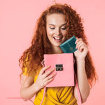 PALAY Small Wallet for Women with 8 Card Slots and RFID Blocking | Vintage Turquoise PU Leather Trifold Purse