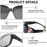 PALAY Sunglasses for Women with Polarized UV400 Lenses featuring Foldable Fit Over Design
