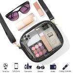 PALAY Crossbody Bag for Women with Adjustable Strap and 7.8x2.76 in Capacity | Transparent PU Frame Design