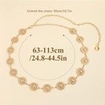 PALAY Belt for Women Dresses featuring Metal Concho Waist Chain in Gold | Adjustable Boho Hip Accessory