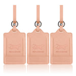 PALAY® 3 Pack Luggage Tags, PU Leather Luggage Tags Privacy Protection Travel Bag Labels for Suitcase Tags for Women Men Teens Travel