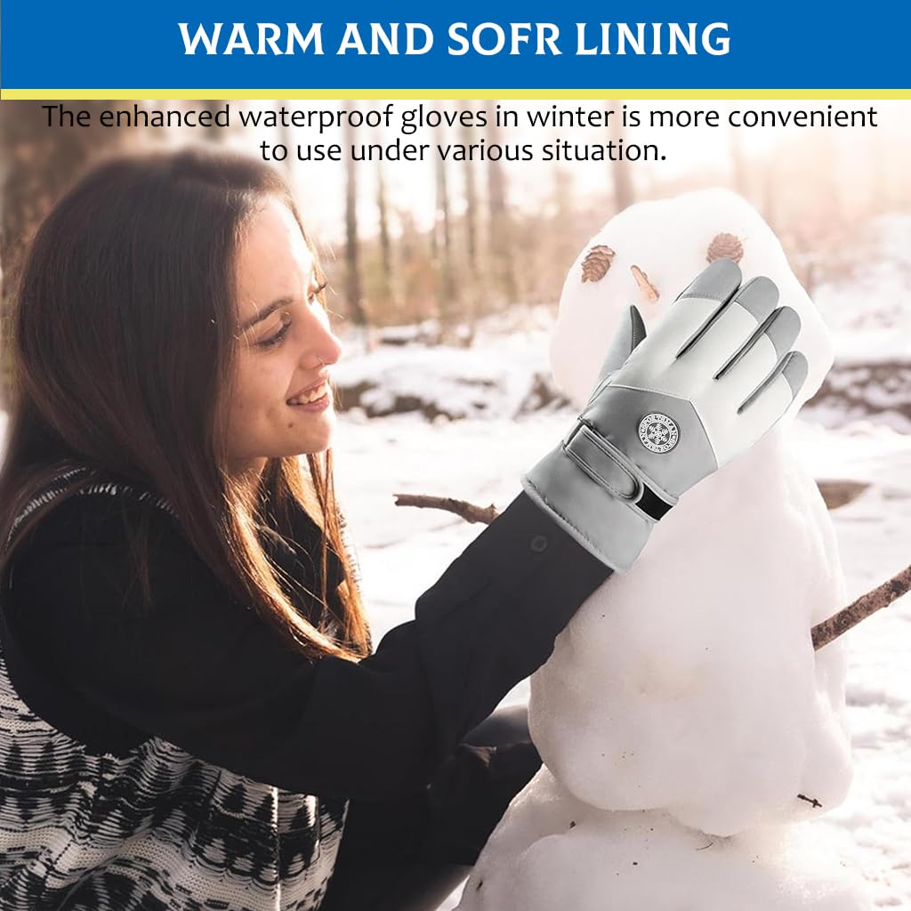 GUSTAVE® Winter Women Gloves Wool Fleece Liner Touchscreen Thermal Warm Outdoor Sports Thermo 3 PCS