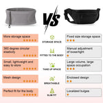 PALAY® Slim Running Belt Bag with Hook Elastic Waist Bag for Keep Phone, Keys, Earbuds, Waist Bag with Large Capacity Running Waist Pack for Workouts, Exercise, Cycling, Travel, Grey