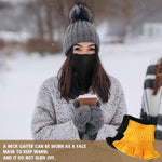 PALAY® 2Pcs Winter Fake Turtleneck Collar Fashion Warm Fake Collar with Flounce Hem Design Fashion Warm Fake Turtleneck Collar Sweater Collar for Crew Neck Sweaters, Blazers(Yellow& White)