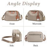 PALAY® Fashion Women Crossbody Bag Casual Nylon Daily Bag Shoulder Bag Double Layer Waterproof Shoulder Bag Fashion Women Messenger Bag Versatile Crossbody Bag for Daily, Commuting, Travel