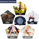 PALAY® Women Hair Wrap Head Wrap Grey Flower Hair Wrap Cap Turban Cap Slouchy Chemo Cap Head Wrap Hat for Women Sleep Hat Headwear, Navy
