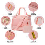 PALAY Travel Duffel Bag for Gym and Weekend Trips with Double Layer 46x21x37cm Design | Waterproof Oxford Cloth with Shoe Compartment