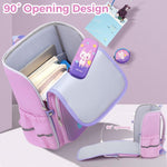 PALAY® Unicorn Backpack for Kids Girls Stylish Durable Water-Resistant Backpack Shoulder School Bags for Girls Kids 6-12 Years Old Birthday & Rakhi Gift - Purple